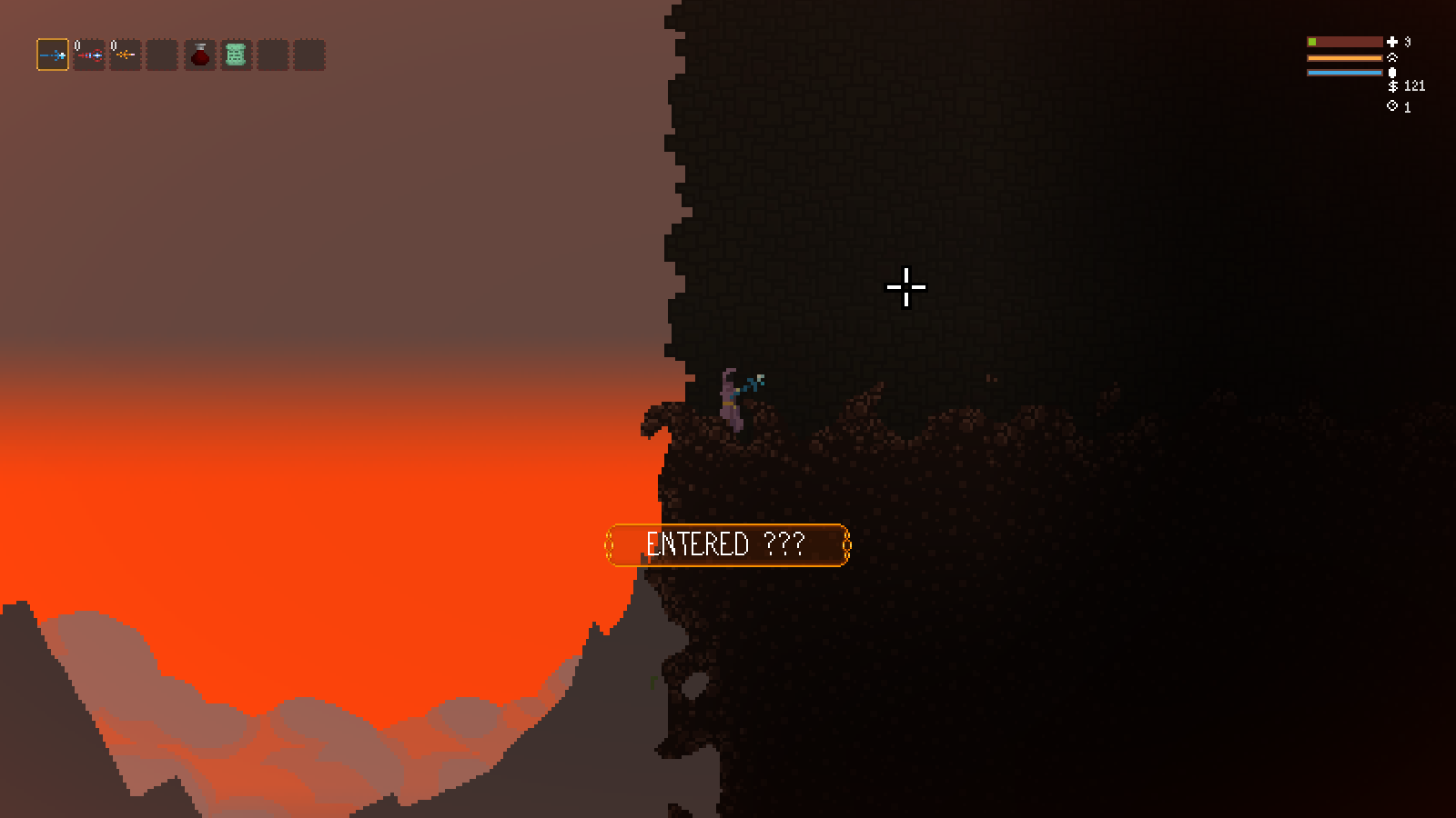 Whoa, there's a ??? area at the top of the cliff.